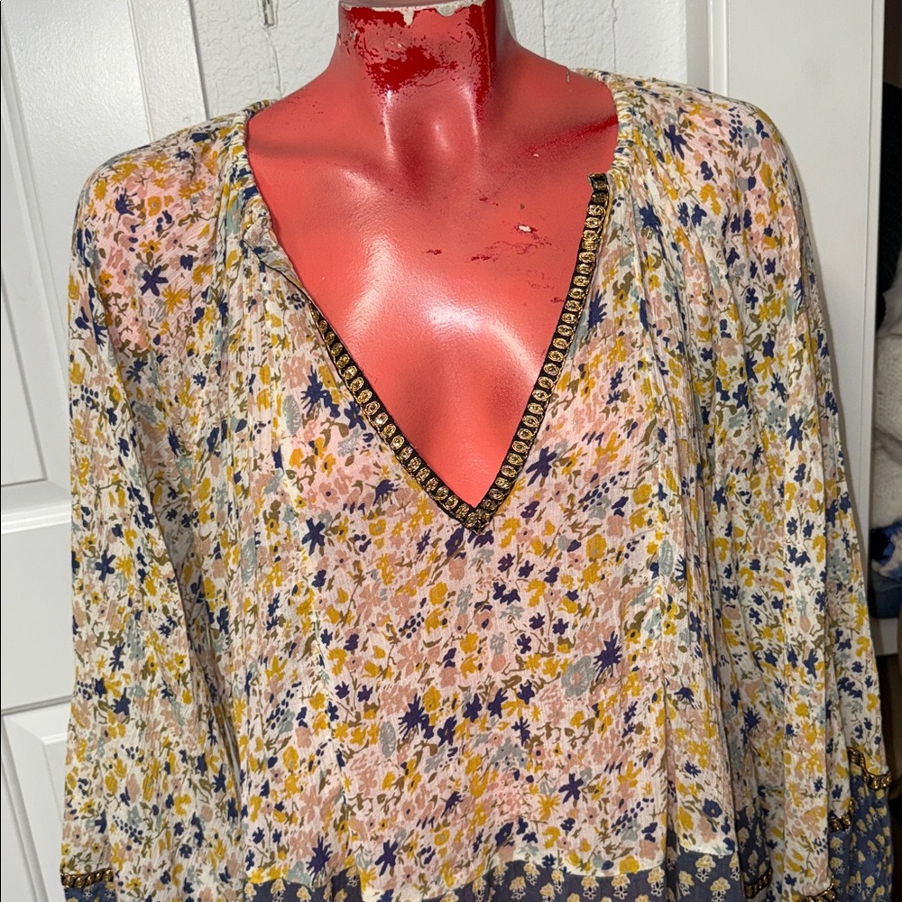 Free People Gardenia Tunic shirt top blouse - Picture 4 of 7